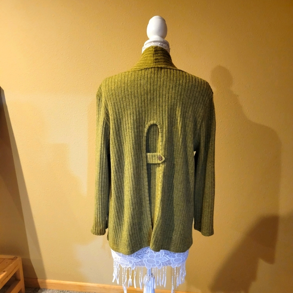 Trisha Tyler ribbed cardigan sweater